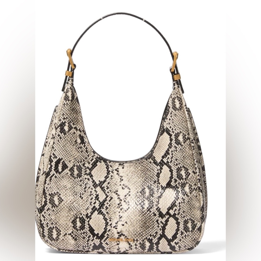 Michael Kors Nolita Small Python-Embossed Shoulder Bag